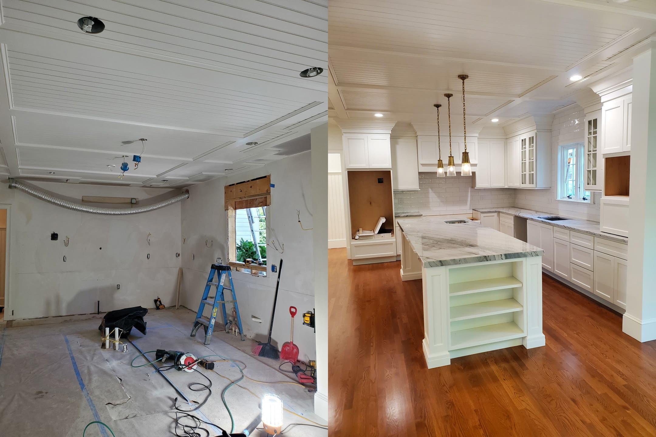 Antes e depois de uma remodelação de cozinha